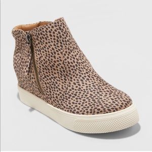 Universal Thread Leopard Hidden Wedge Sneakers